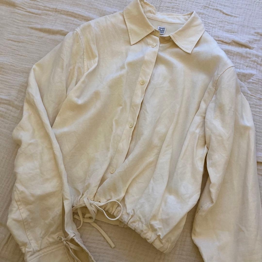 Women's Cream Button-Up Sweater TOTEME